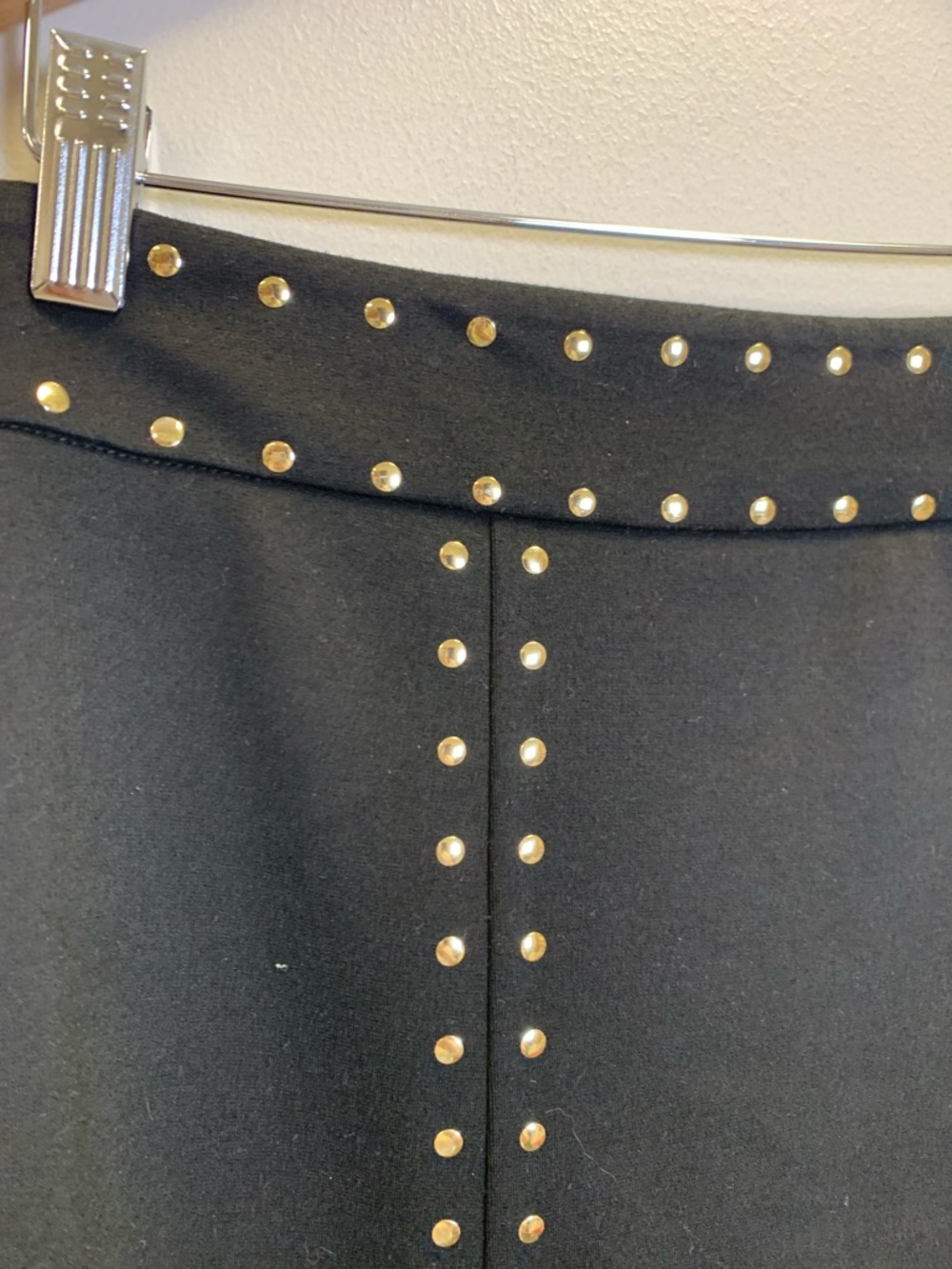 New York & Company Black Pencil Skirt with Gold Studs - Picture 3 of 5